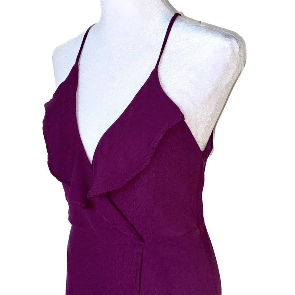 Dee Elly Stunning Purple Formal Dress with Criss-cross Tie Back Closure Size M - Picture 4 of 11